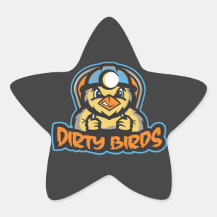 Dive into Adventure with Dirty Bird  Star Sticker