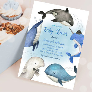 Dive into an underwater adventure baby shower invitation