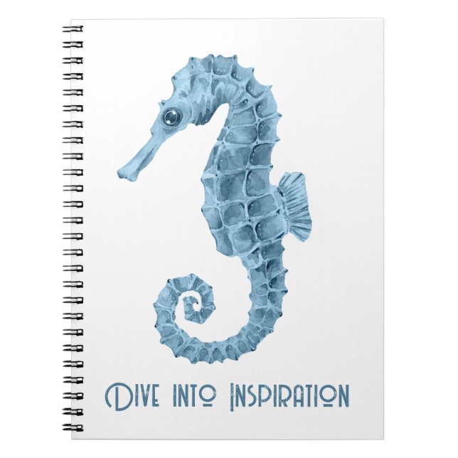 Dive into Inspiration Seahorse Notebook (Front)