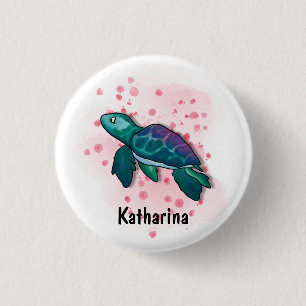 Dive Into Ocean Magic with Turtles! 3 Cm Round Badge