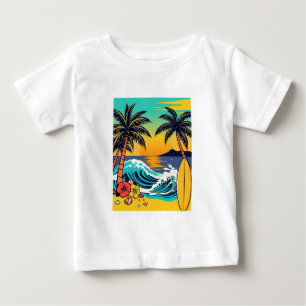 Dive into summer with vibrant beach vibes! baby T-Shirt