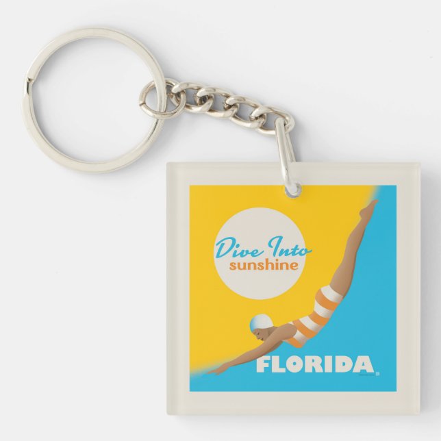 Dive Into Sunshine | Florida Key Ring (Front)