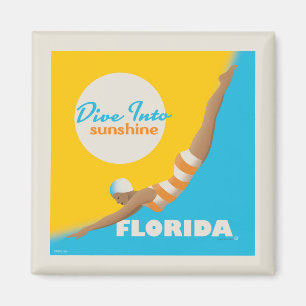 Dive Into Sunshine Florida Magnet