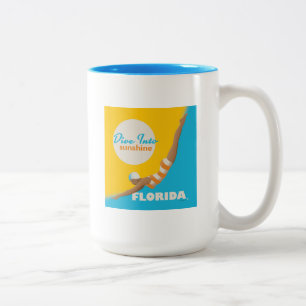Dive Into Sunshine   Florida Two-Tone Coffee Mug