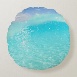 Dive into the Caribbean Sea Bliss 2 Round Cushion