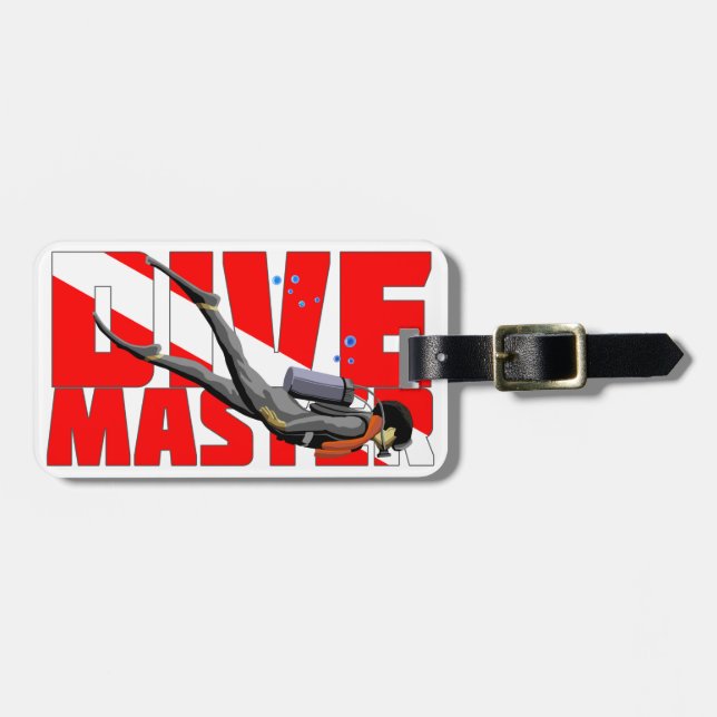 Dive Master Luggage Tag (Front Horizontal)