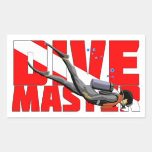 Dive Master Rectangular Sticker