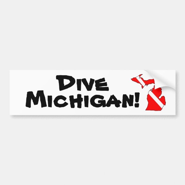 Dive Michigan! Bumper Sticker (Front)