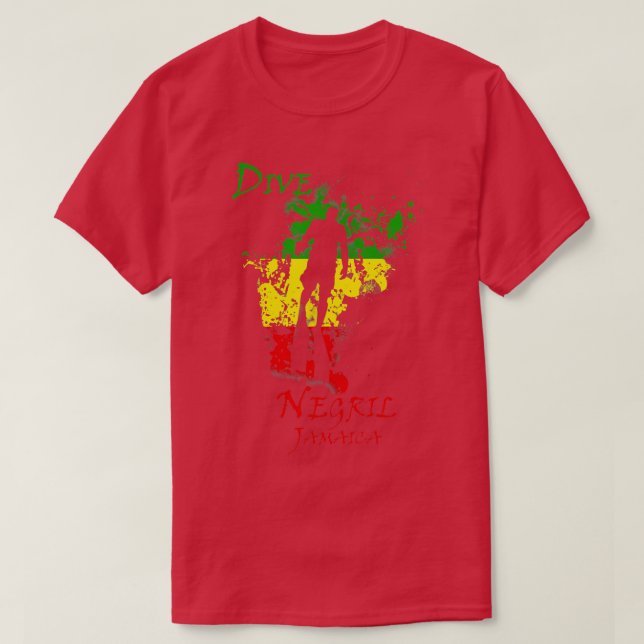 Dive Negril Jamaica Vacation Diving  T-Shirt (Design Front)