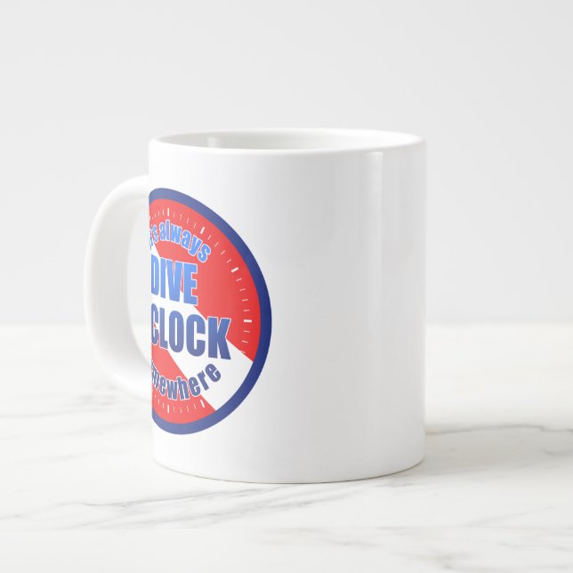 Dive O'Clock Large Coffee Mug (Front Left)