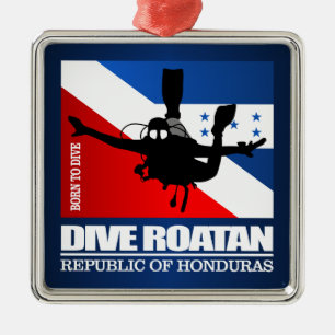 Dive Roatan DF2 Metal Tree Decoration