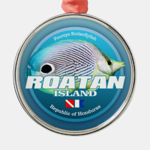 Dive Roatan Island (DD2) Metal Tree Decoration