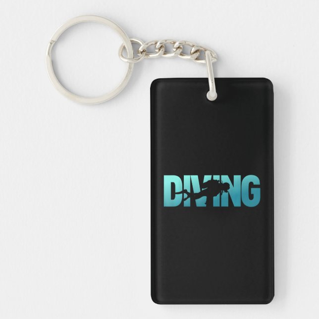 Dive Scuba Diver Diving Scuba Snorkelling Ocean Key Ring (Front)