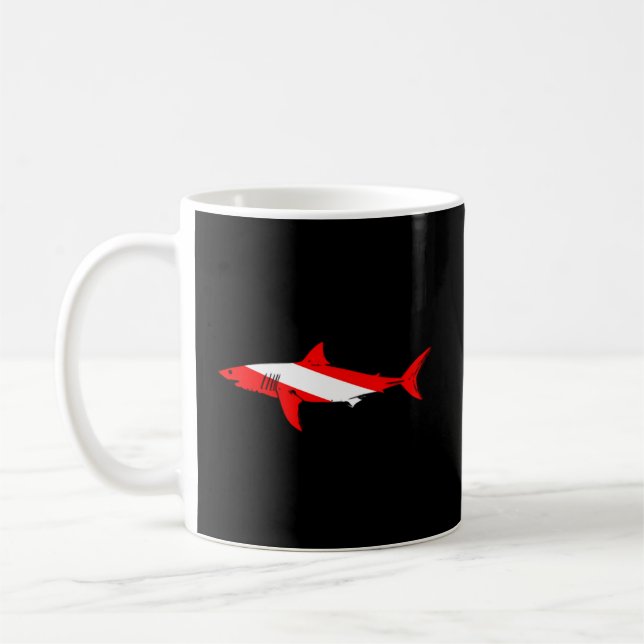 Dive Shark Scuba Diving For Diver Coffee Mug (Left)