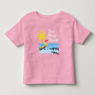 Dive Sleep Repeat Design - Toddler Fine Jersey T-S T-Shirt
