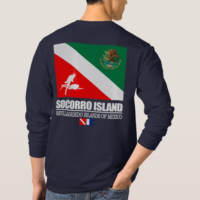 Dive Socorro Island (sq) T-Shirt (Back)