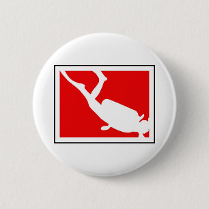 Dive Symbol 6 Cm Round Badge