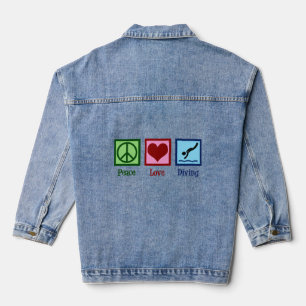 Dive Team Peace Love Diving Denim Jacket