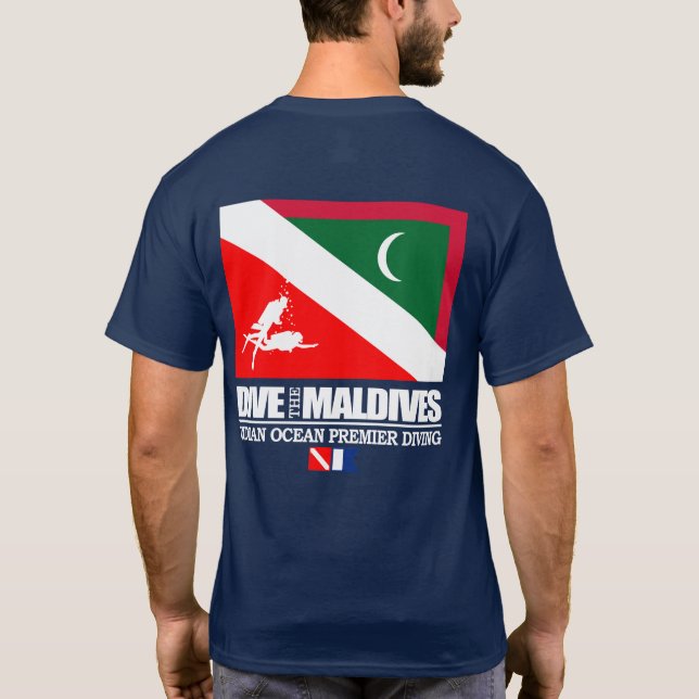 Dive The Maldives (sq) T-Shirt (Back)