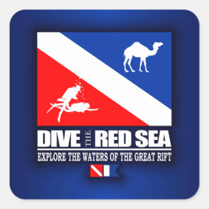Dive The Red Sea Square Sticker