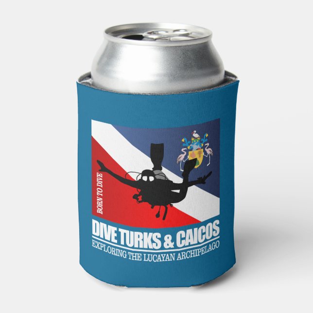 Dive Turks & Caicos DF2 Can Cooler (Can Front)