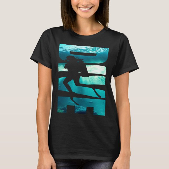 Dive Undersea Scuba Snorkeling Seascape for Diving T-Shirt (Front)