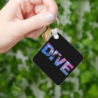 DIVE with scuba divers Key Ring
