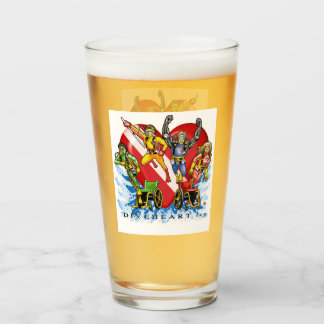 Diveheart Superheroes Pint Glass