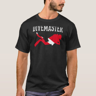 Divemaster Scuba Diving Instructor Dive Flag Style T-Shirt