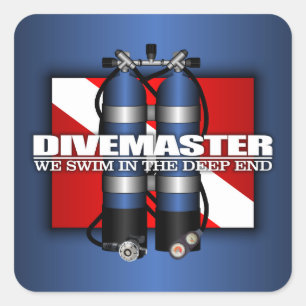 Divemaster (Scuba Tanks) Square Sticker