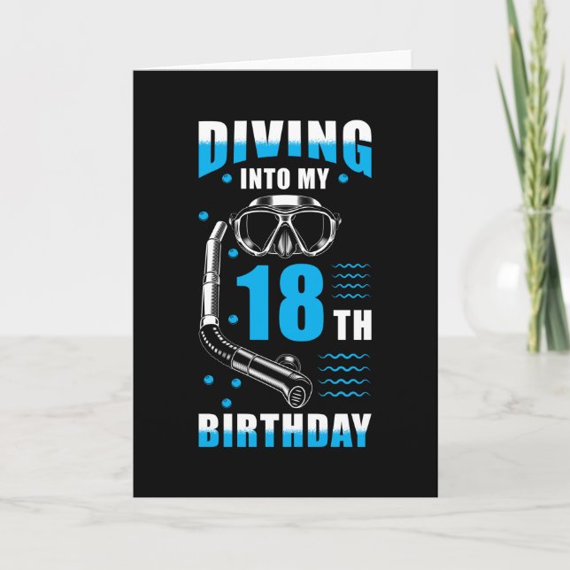 Diver 18th Birthday Gift Card (Front)