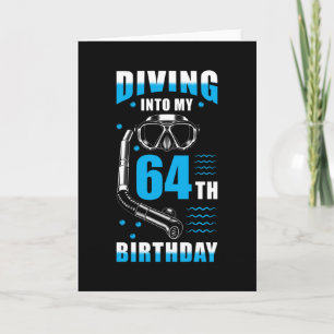 Diver 64th Birthday Gift Card