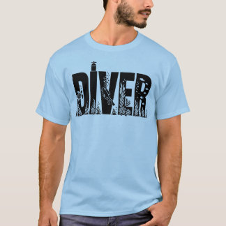 Diver Bold Typography Design T-Shirt
