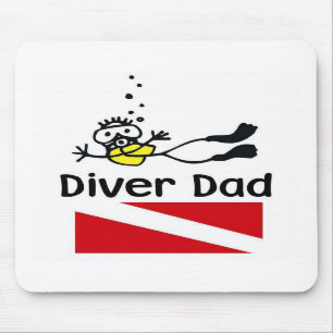 Diver Dad Mouse Mat