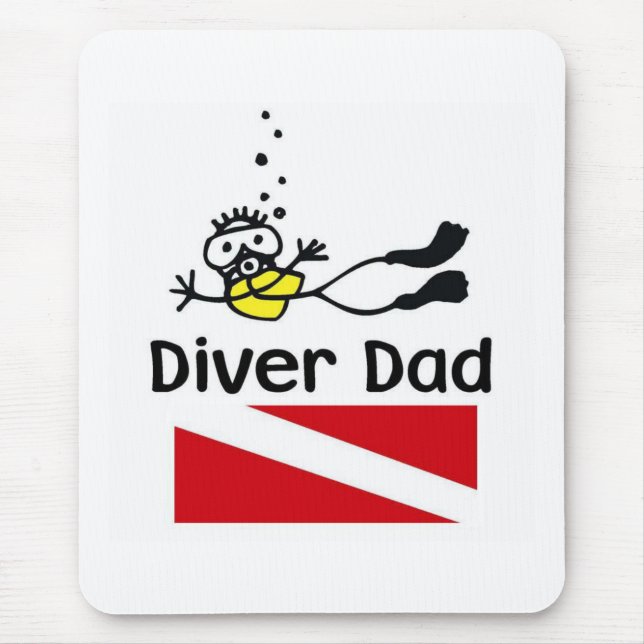 Diver Dad Mouse Mat (Front)