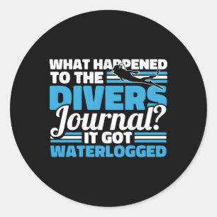 Diver Dive Scuba Snorkelling Commercial Diving Classic Round Sticker