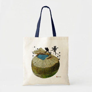 Diver Dives into Coconut Tote Bag