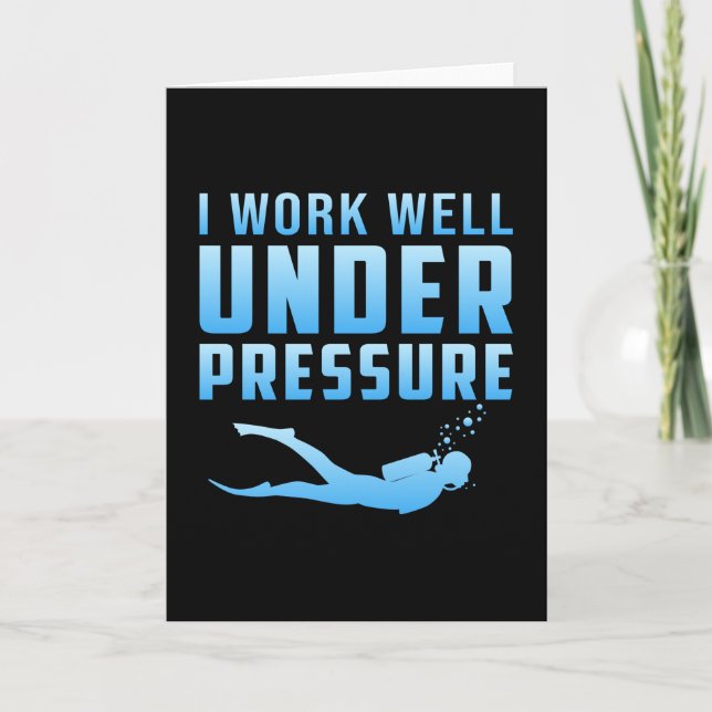 Diver Diving Scuba Diving Dive Funny Sea Gift Idea Card (Front)