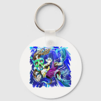 Diver Dog Key Ring