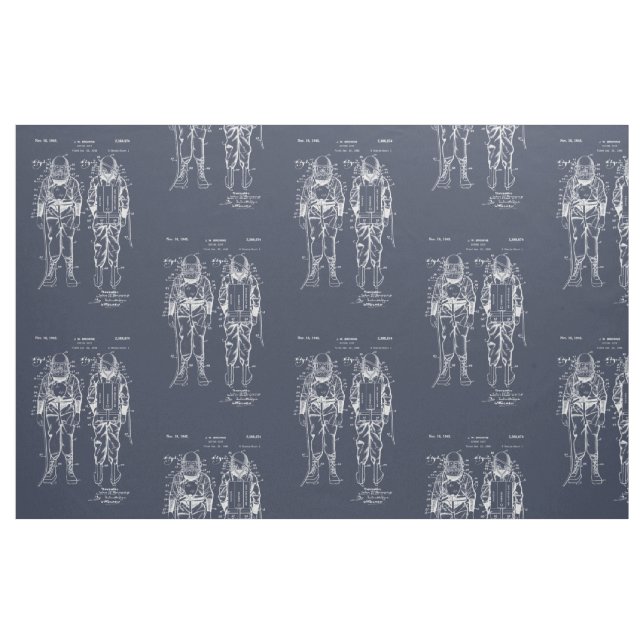 Diver Down! Blueprint Fabric (Fat Quarter)