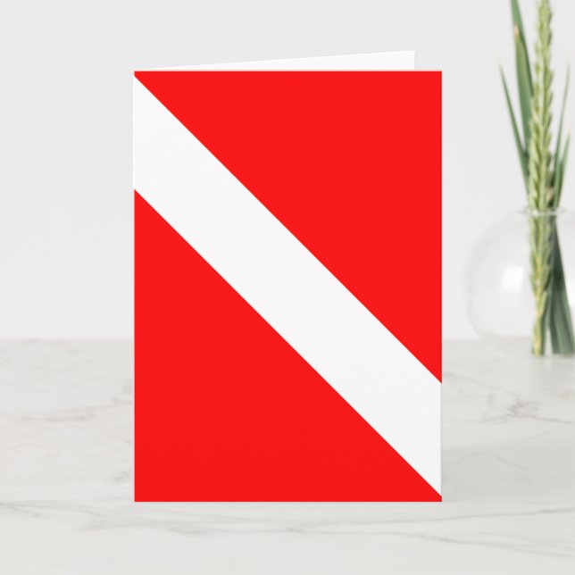 Diver Down Classic Flag Card (Front)