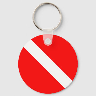 Diver Down Classic Flag SCUBA Key Ring