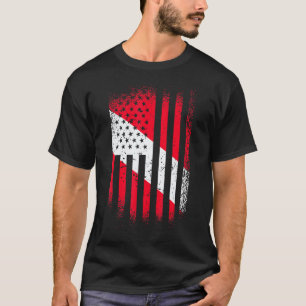 Diver Down Flag American Flag Patriot Scuba Diver T-Shirt