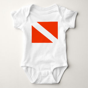 Diver Down Flag Baby Bodysuit