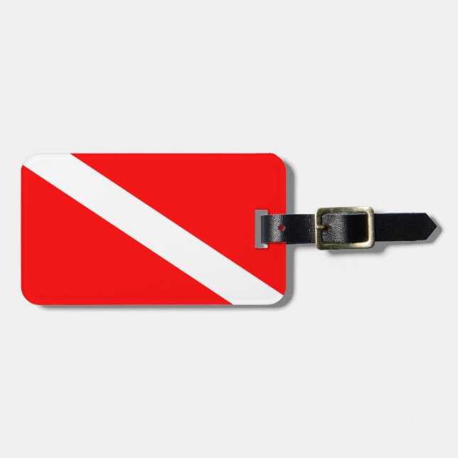 Diver Down Flag Luggage Tag (Front Horizontal)