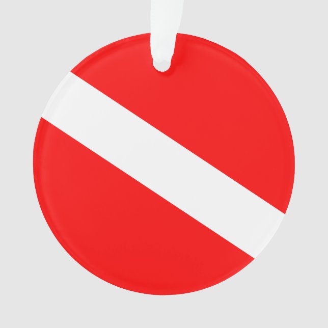 Diver Down Flag Ornament (Front)