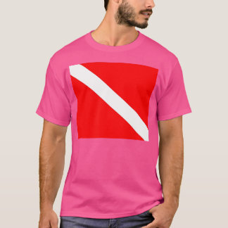 Diver Down Flag Scuba Diver Snorkelling Diving Sno T-Shirt