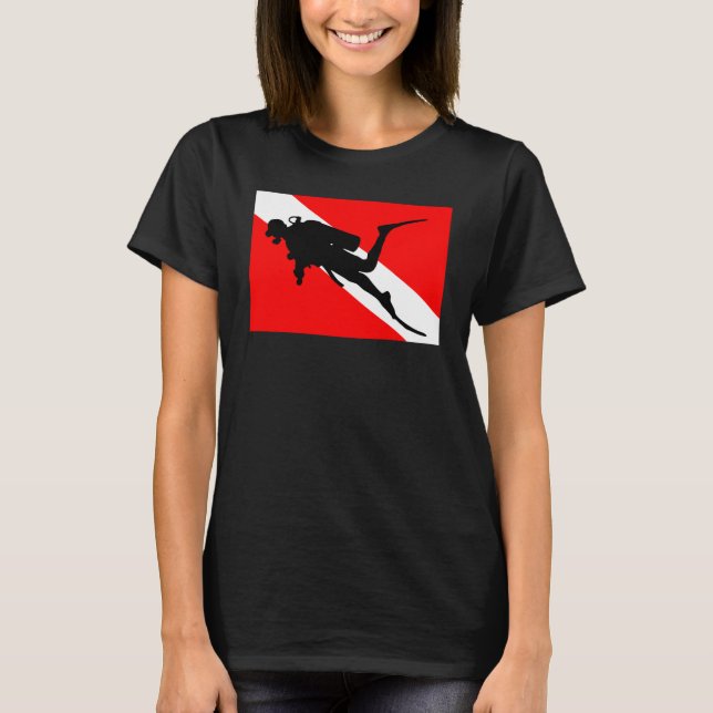 Diver Down Flag Scuba Diver T-Shirt (Front)