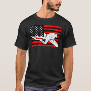Diver Down Flag Vintage Scuba Diving Underwater Am T-Shirt