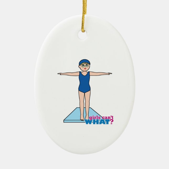 Diver - Fair Ceramic Tree Decoration (Front)